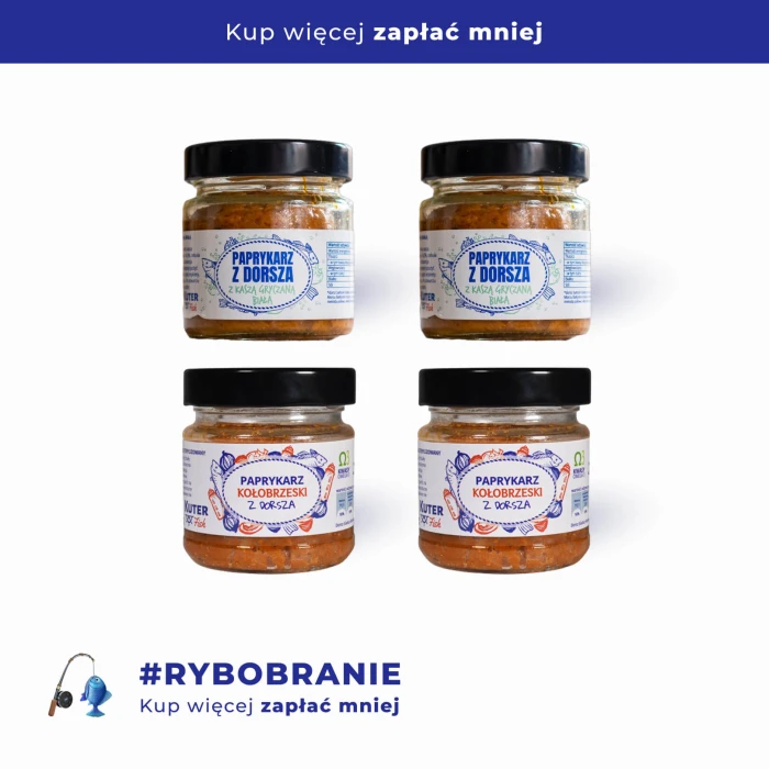 2x paprykarz z dorsza kołobrzeski 2x paprykarz z dorsza kasza jaglana.jpg