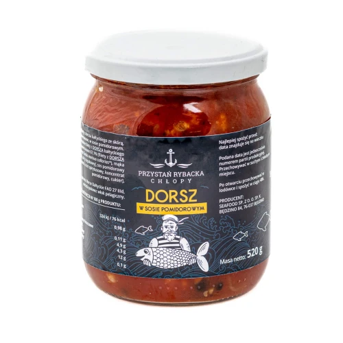 Dorsz filet w delikatnej zalewie pomidorowej 520 g