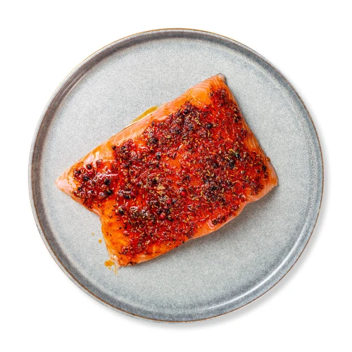 Łosoś filet, surowy z czosnkiem i ziołami - duża porcja - 400 g