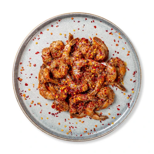 Krewetki surowe w marynacie z płatkami chili 200 g
