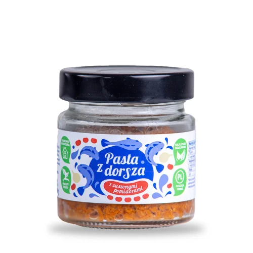 Pasta z pieczonego dorsza z suszonymi pomidorami - 140 g