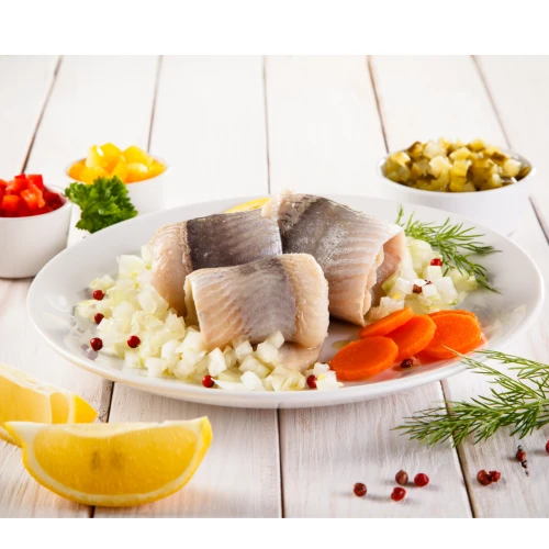 Naturalne filety śledziowe lekko solone 500 g