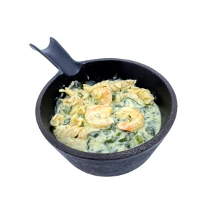 Krewetki w sosie śmietanowo - szpinakowym z makaronem Keto  - 310 g