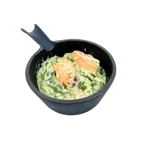 Łosoś w sosie śmietanowo-szpinakowym 340 g