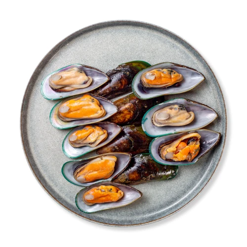 Małże nowozelandzkie - zielone na połówce muszli 250-300 g